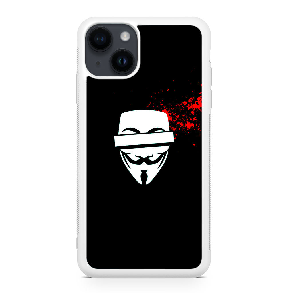 Anonymous Blood Splashes iPhone 14 / 14 Plus Case