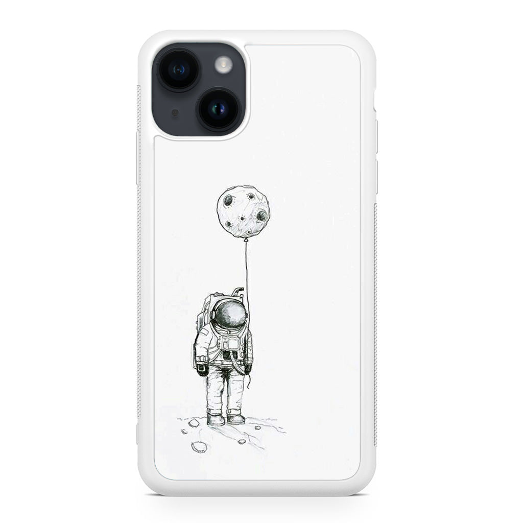 Astronaut Moon Balloon iPhone 14 / 14 Plus Case