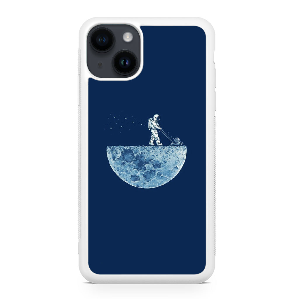 Astronaut Mowing The Moon iPhone 14 / 14 Plus Case