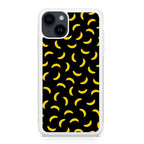 Bananas Fruit Pattern Black iPhone 15 / 15 Plus Case