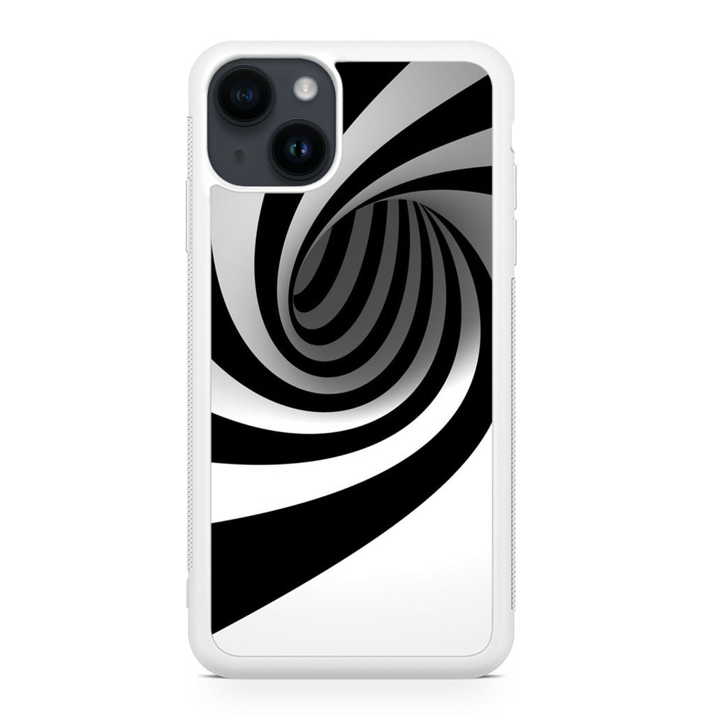 Black and White Twist iPhone 14 / 14 Plus Case