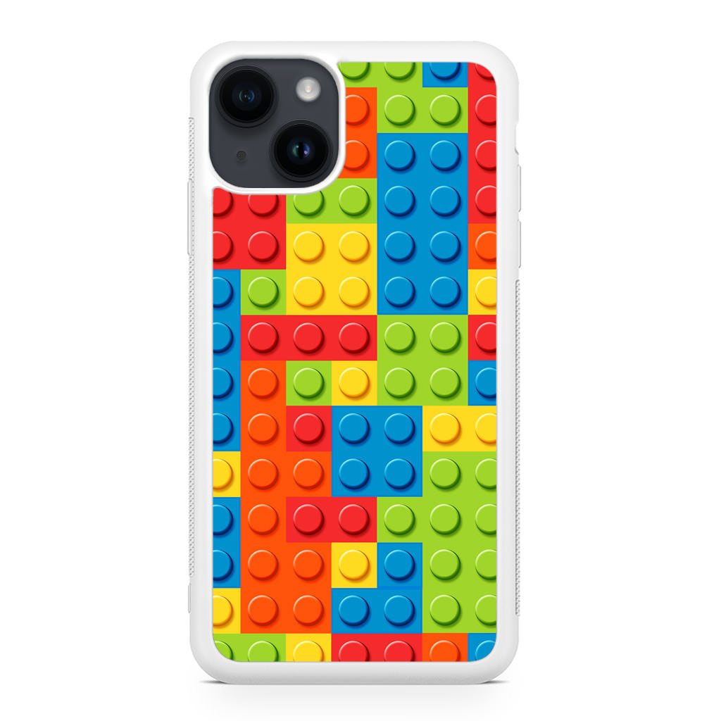 Blocks Rainbow Pattern iPhone 14 / 14 Plus Case