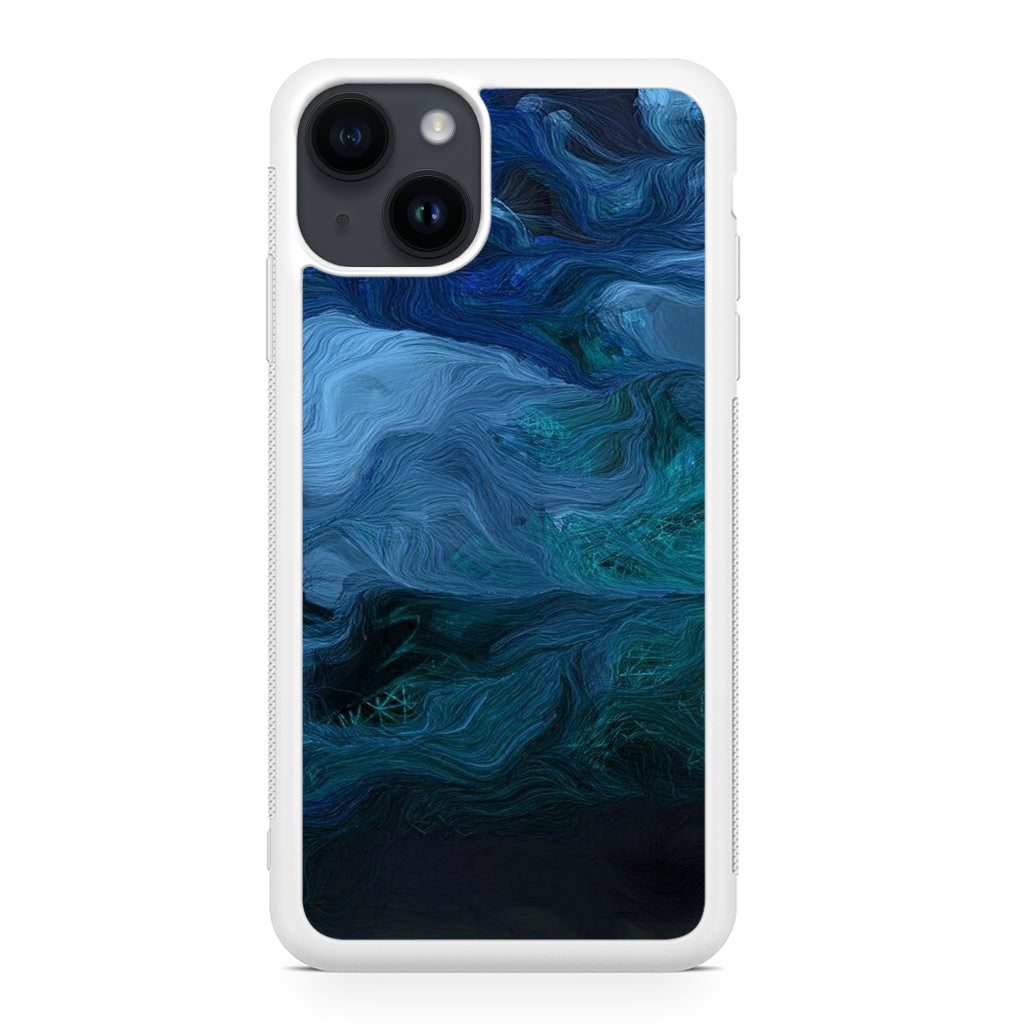Blue Abstract Art iPhone 14 / 14 Plus Case