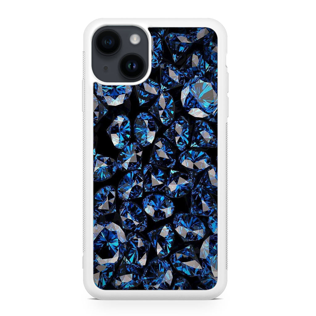 Blue Diamonds Pattern iPhone 14 / 14 Plus Case