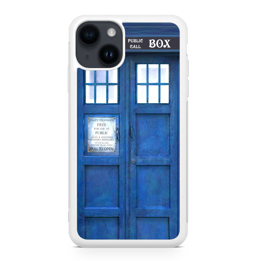 Blue Police Call Box iPhone 14 / 14 Plus Case