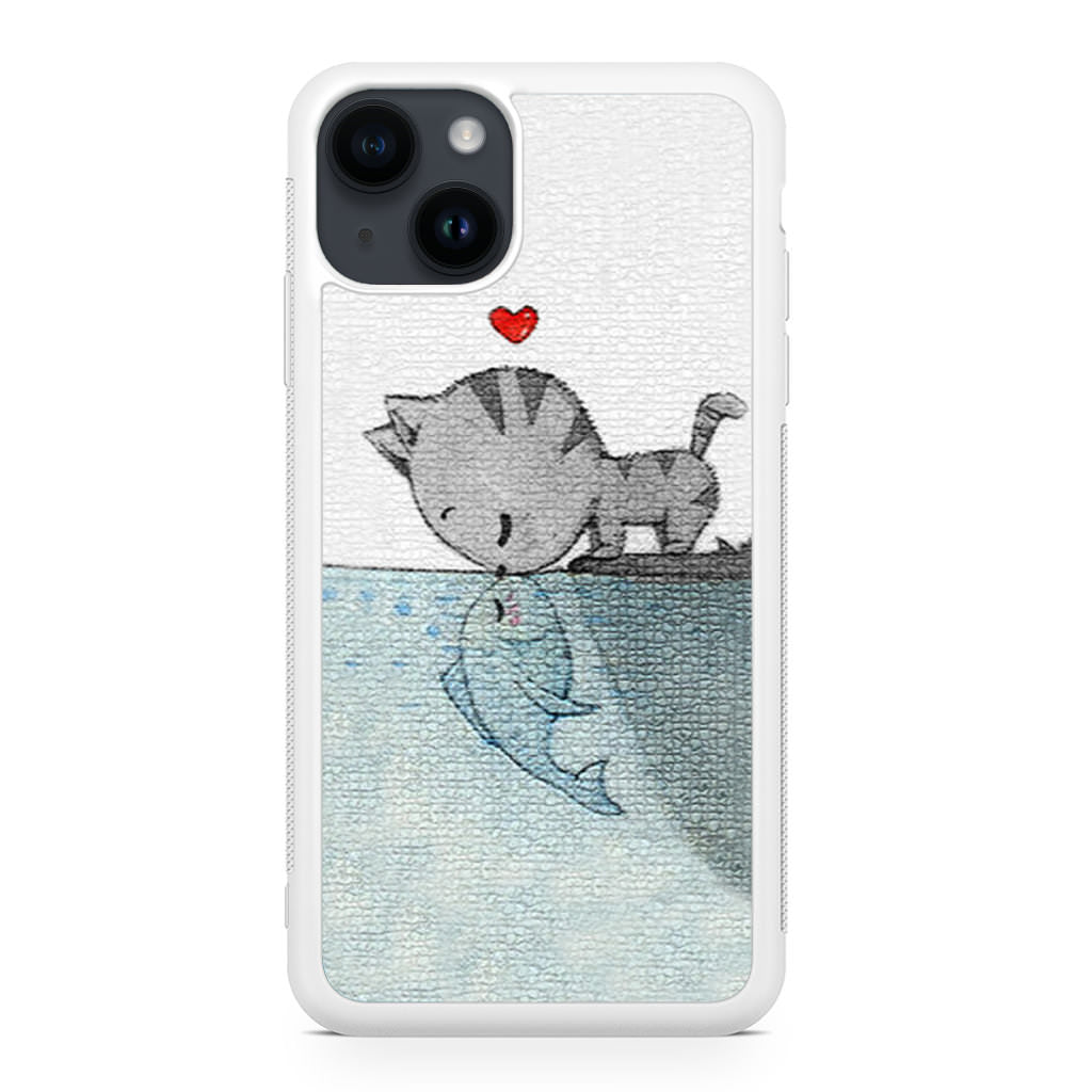 Cat Fish Kisses iPhone 14 / 14 Plus Case