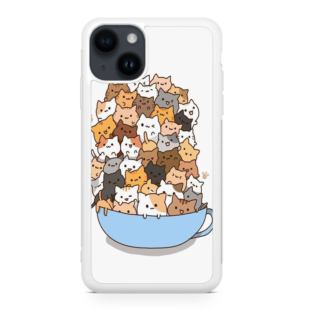 Cats on A Bowl iPhone 14 / 14 Plus Case