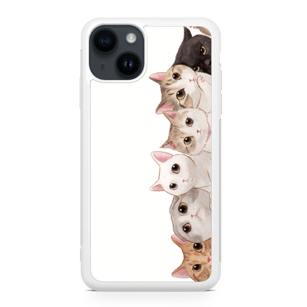 Cute Cats Vertical iPhone 14 / 14 Plus Case