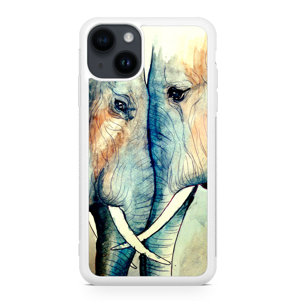 Elephants Sadness iPhone 14 / 14 Plus Case