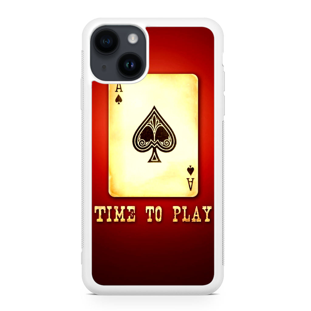 Game Card Time To Play iPhone 14 / 14 Plus Case