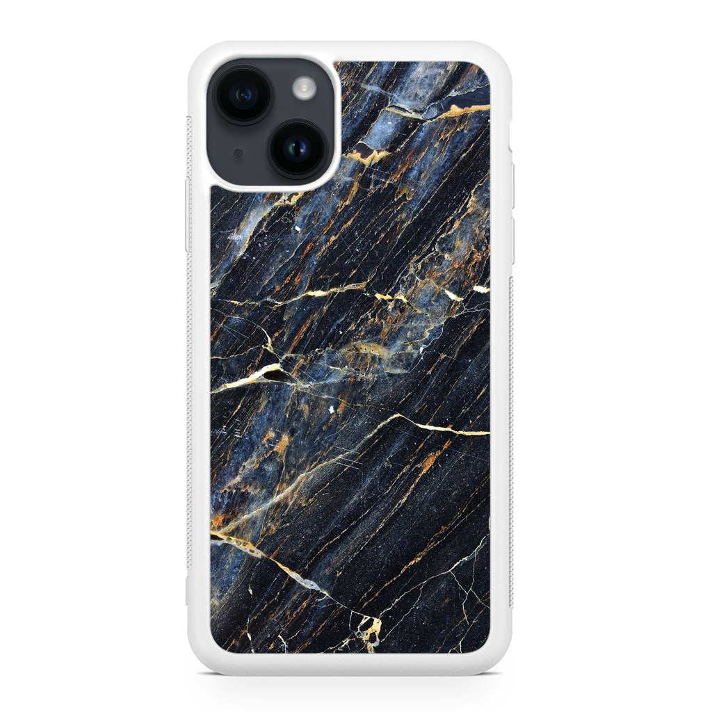 Golden Black Marble iPhone 14 / 14 Plus Case