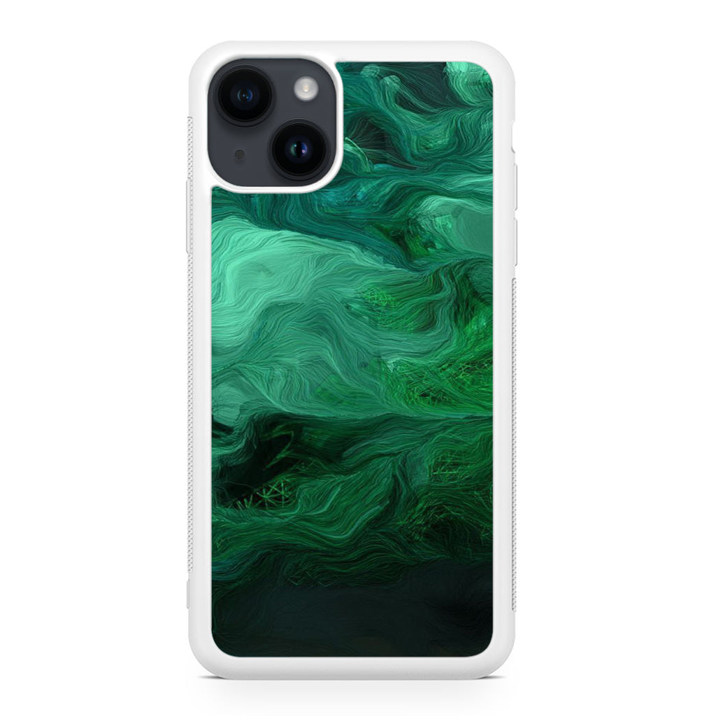 Green Abstract Art iPhone 14 / 14 Plus Case