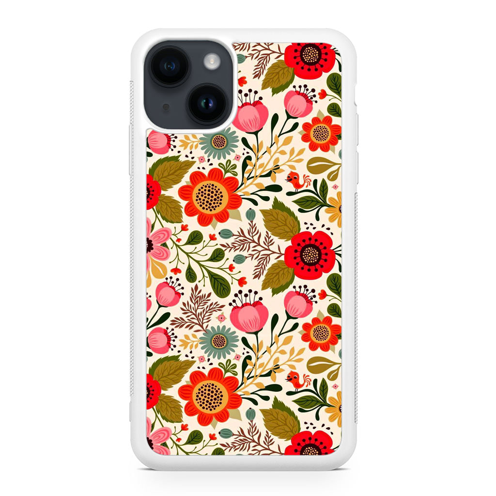 Hello Spring Pattern iPhone 14 / 14 Plus Case