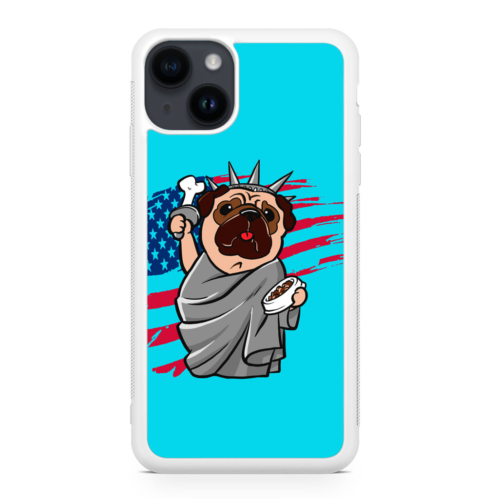 Independence Day Pug iPhone 14 / 14 Plus Case