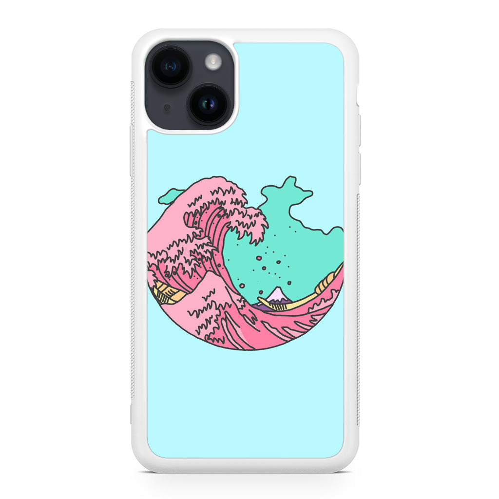 Japanese Pastel Wave iPhone 14 / 14 Plus Case