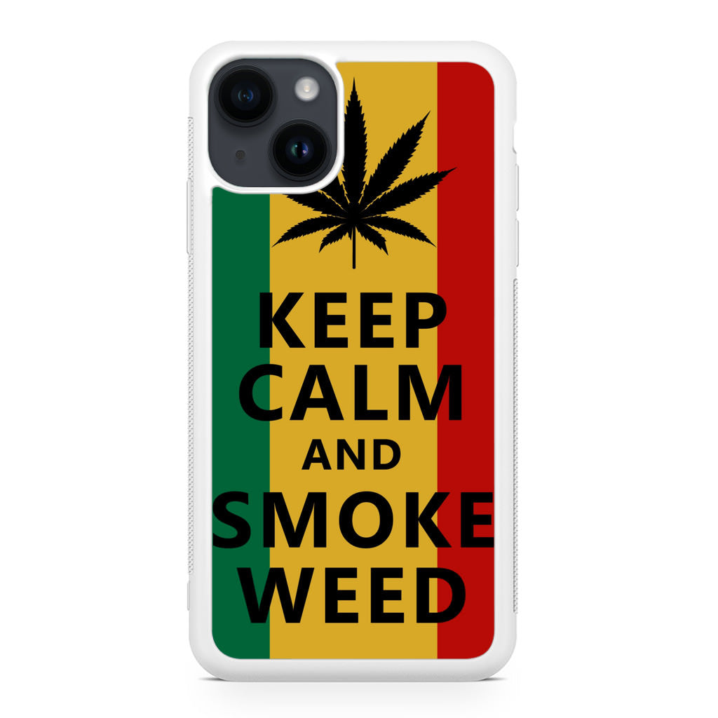 Keep Calm And Smoke Weed iPhone 14 / 14 Plus Case