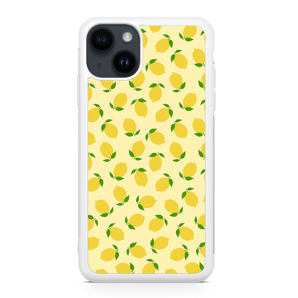 Lemons Fruit Pattern iPhone 14 / 14 Plus Case