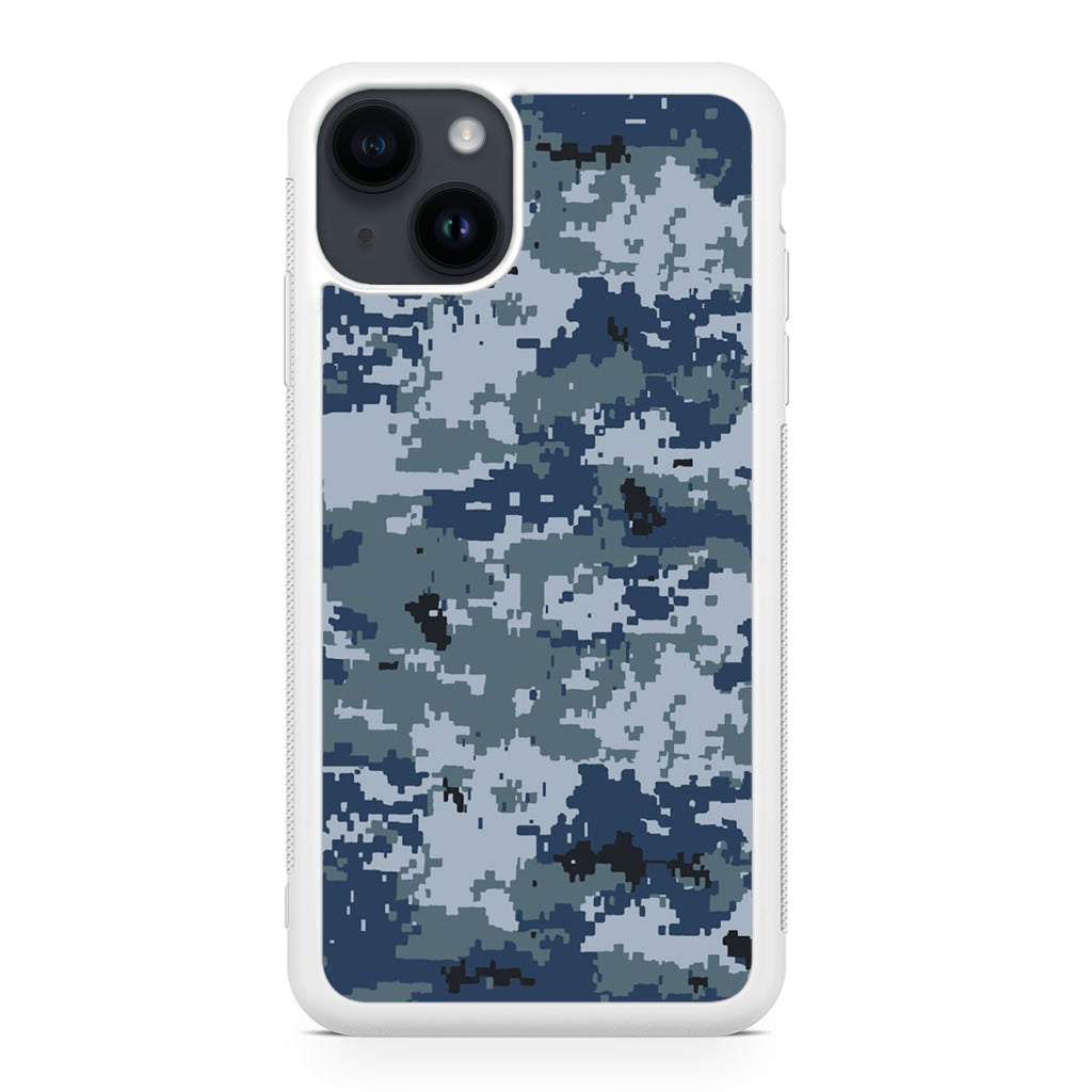 Navy Camo iPhone 14 / 14 Plus Case