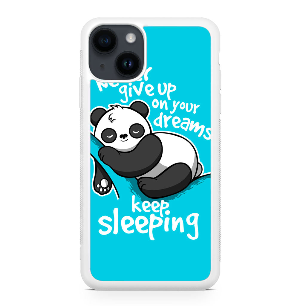 Panda Keep Sleeping iPhone 14 / 14 Plus Case