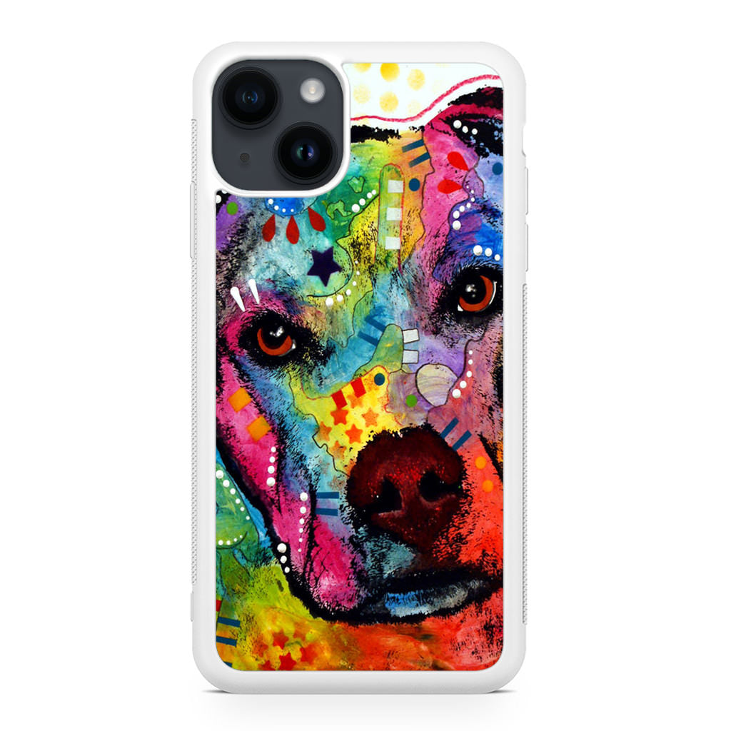 Pitbull Love Painting iPhone 14 / 14 Plus Case