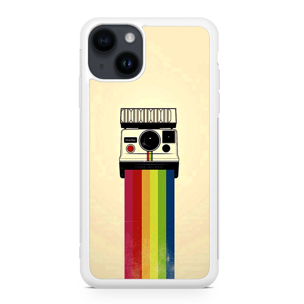 Polaroid Camera Colorful Rainbow iPhone 14 / 14 Plus Case