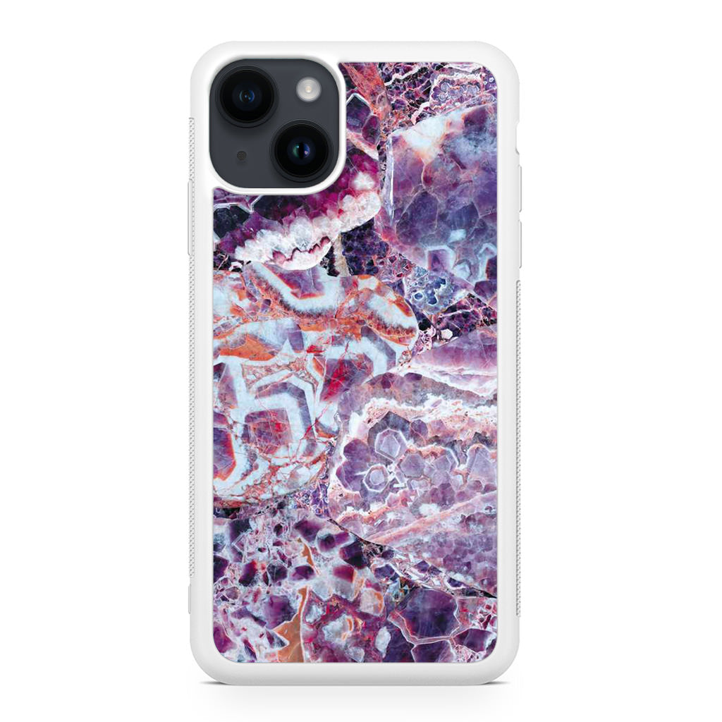 Purple Marble iPhone 14 / 14 Plus Case