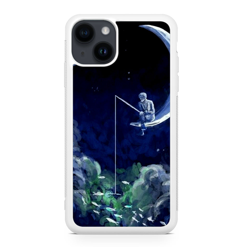 Tardis Walking To The Moon iPhone 14 / 14 Plus Case