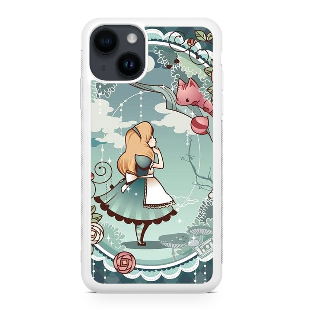 Alice And Cheshire Cat Poster iPhone 14 / 14 Plus Case