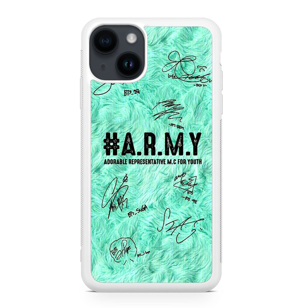 BTS Army Signature iPhone 15 / 15 Plus Case