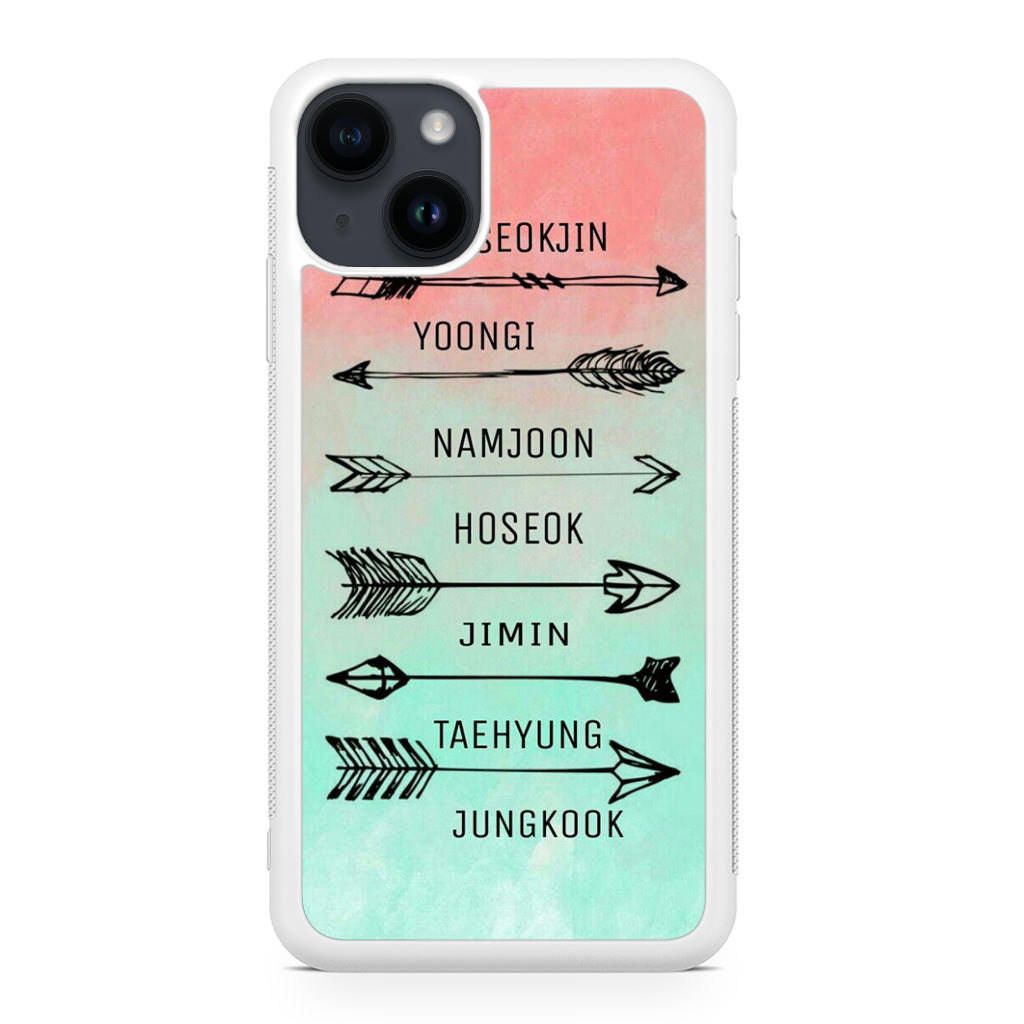 BTS Members Name iPhone 14 / 14 Plus Case