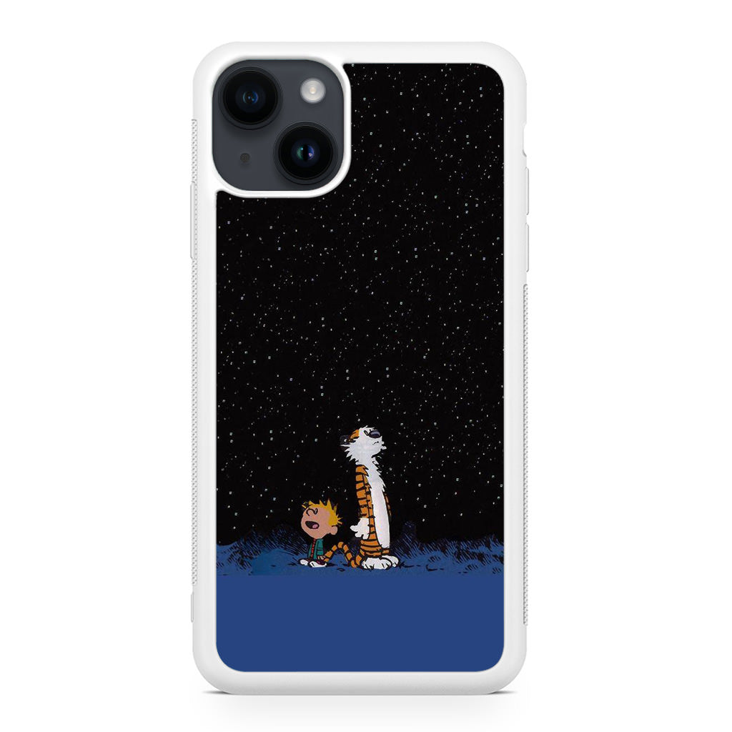 Calvin and Hobbes Space iPhone 14 / 14 Plus Case