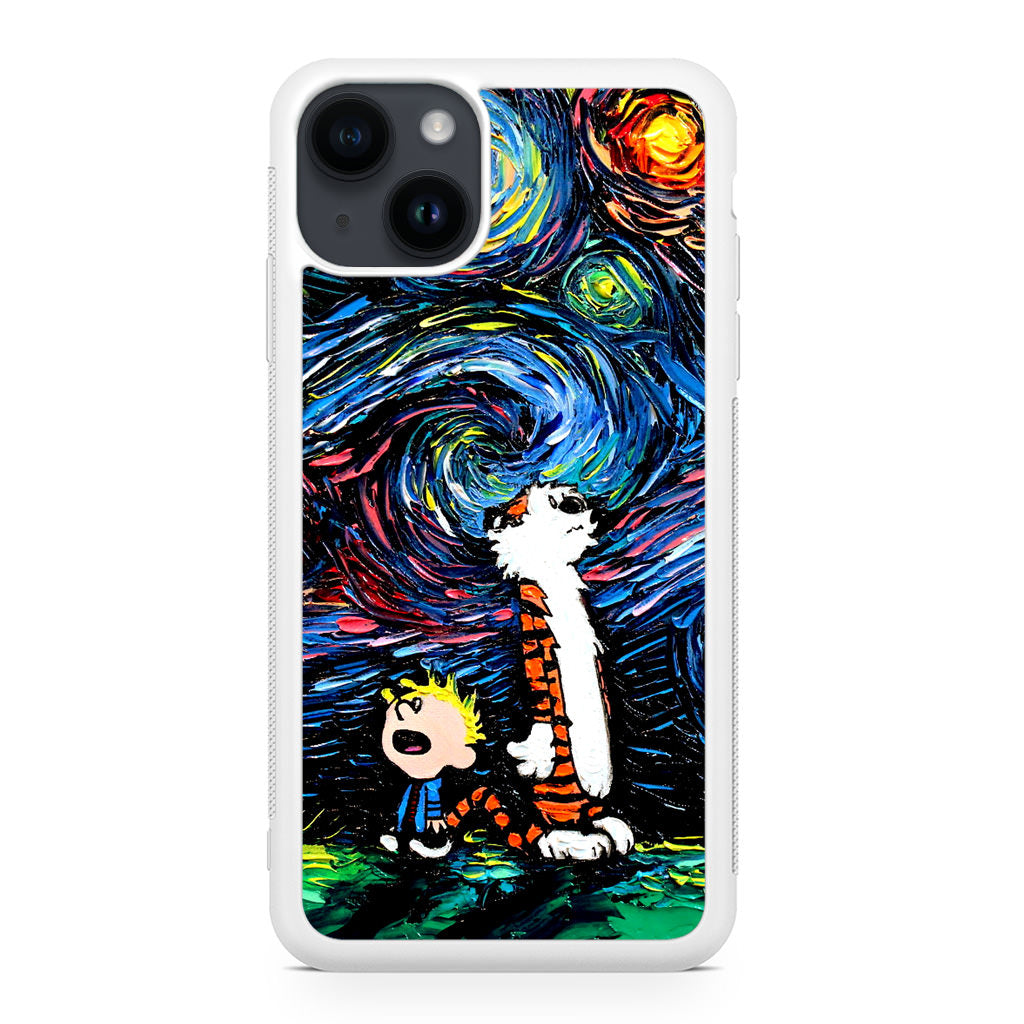 Calvin Art At Starry Night iPhone 14 / 14 Plus Case