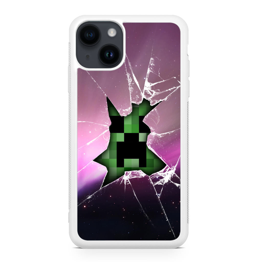 Creeper Glass Broken Violet iPhone 14 / 14 Plus Case