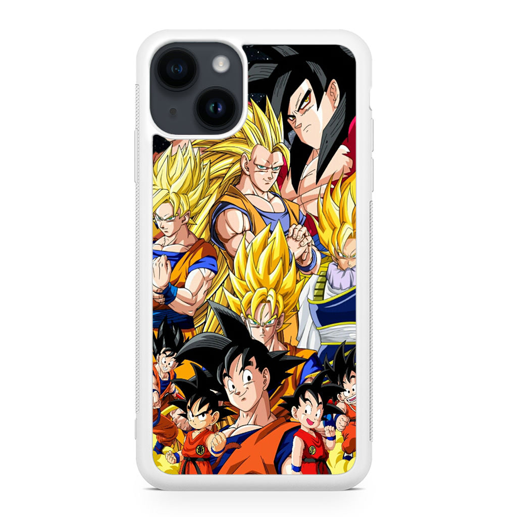 Dragon Ball Z Son Goku Transformation iPhone 14 / 14 Plus Case