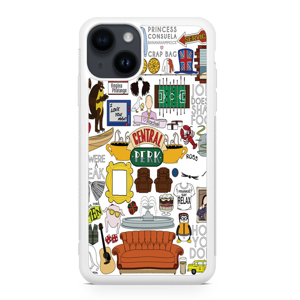 Friends TV Show Central Perk Sticker iPhone 14 / 14 Plus Case