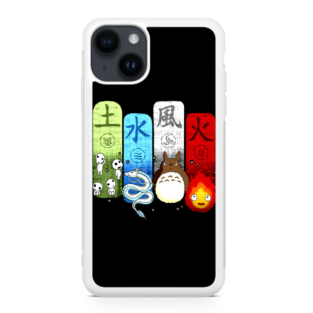 Ghibli Elemental Charms iPhone 14 / 14 Plus Case