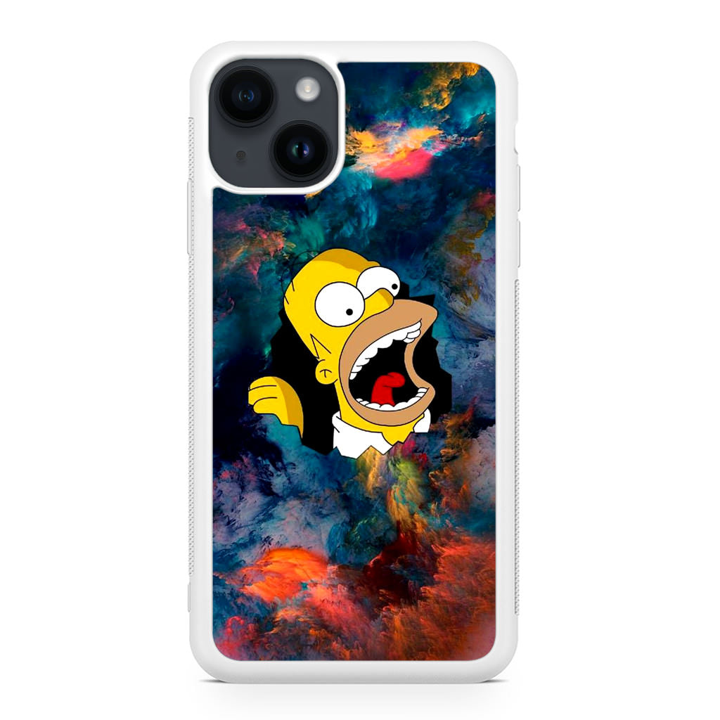 Homer Behind The Black Hole iPhone 14 / 14 Plus Case