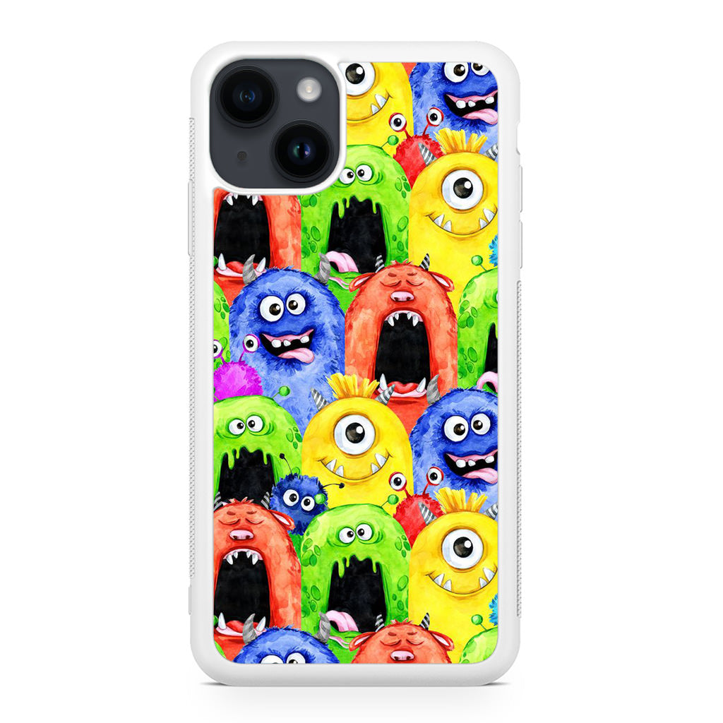 Monster Watercolor Art iPhone 14 / 14 Plus Case