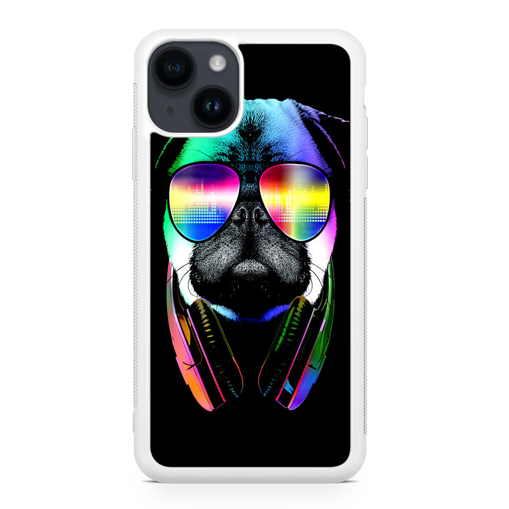 Music Lover Pug V iPhone 14 / 14 Plus Case