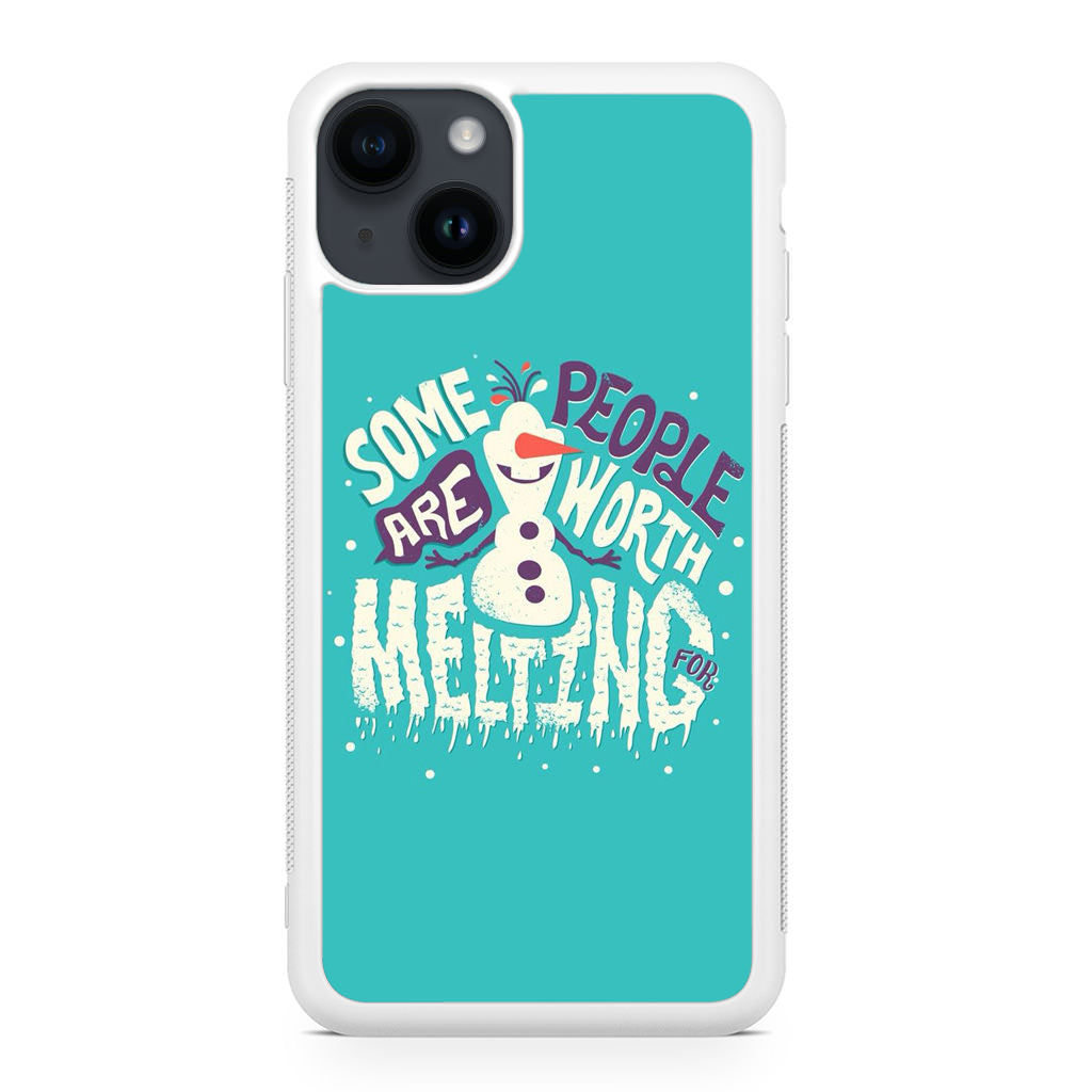 Olaf Frozen Is Melting iPhone 14 / 14 Plus Case