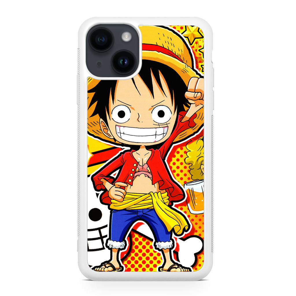 One Piece Cute Luffy iPhone 14 / 14 Plus Case