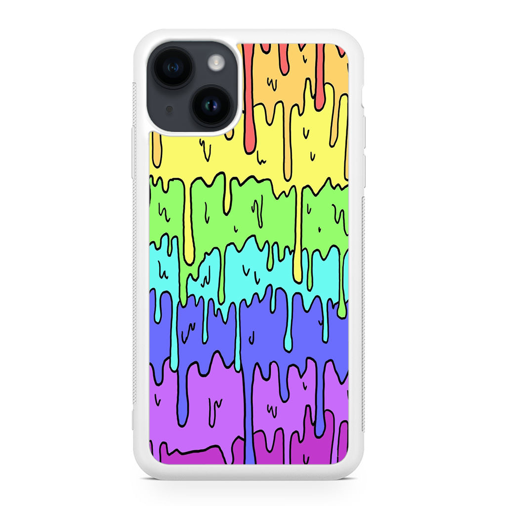 Pastel Kawaii Melting Rainbow iPhone 14 / 14 Plus Case