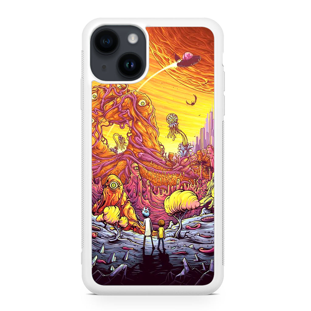 Rick And Morty Alien Planet iPhone 14 / 14 Plus Case