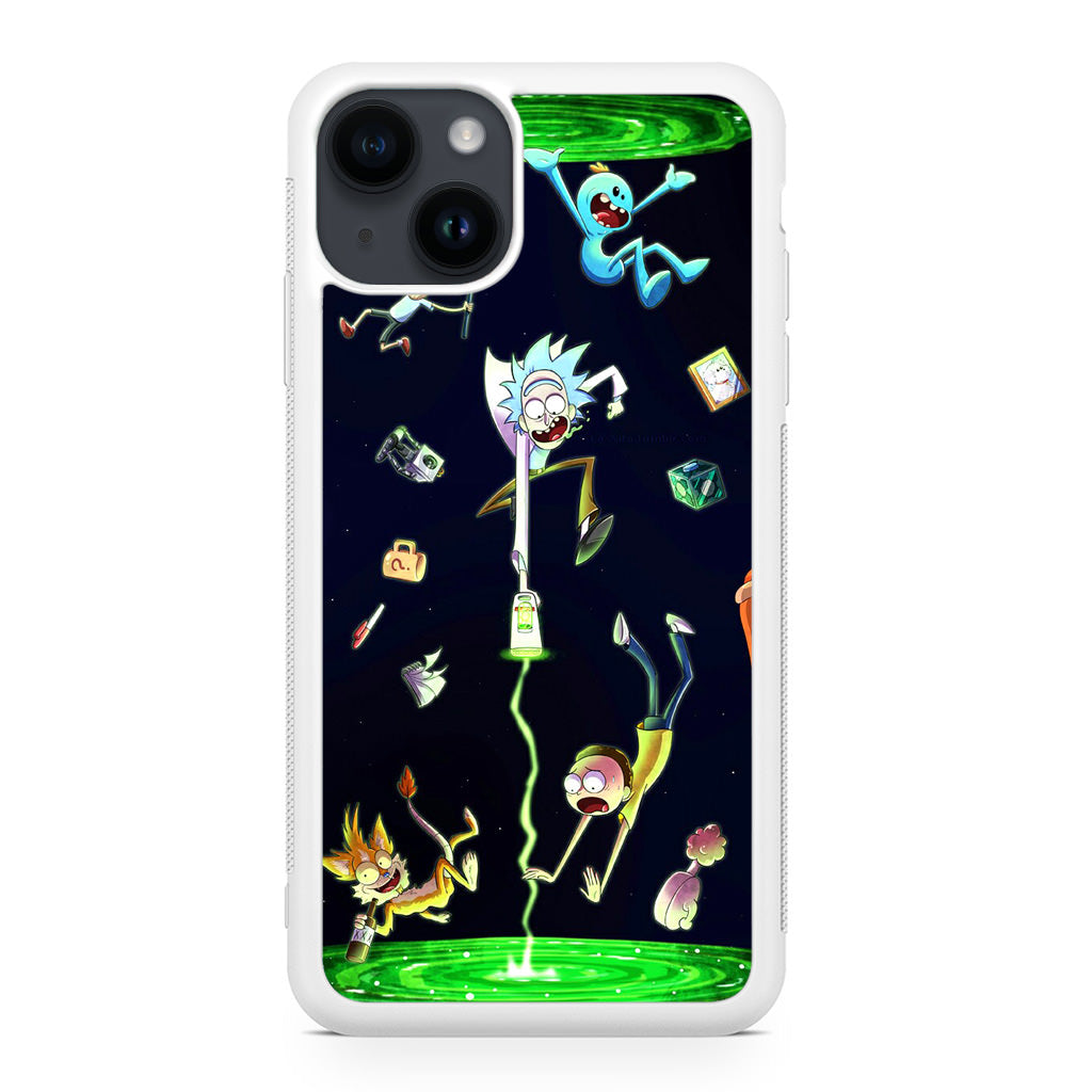 Rick And Morty Portal Fall iPhone 15 / 15 Plus Case