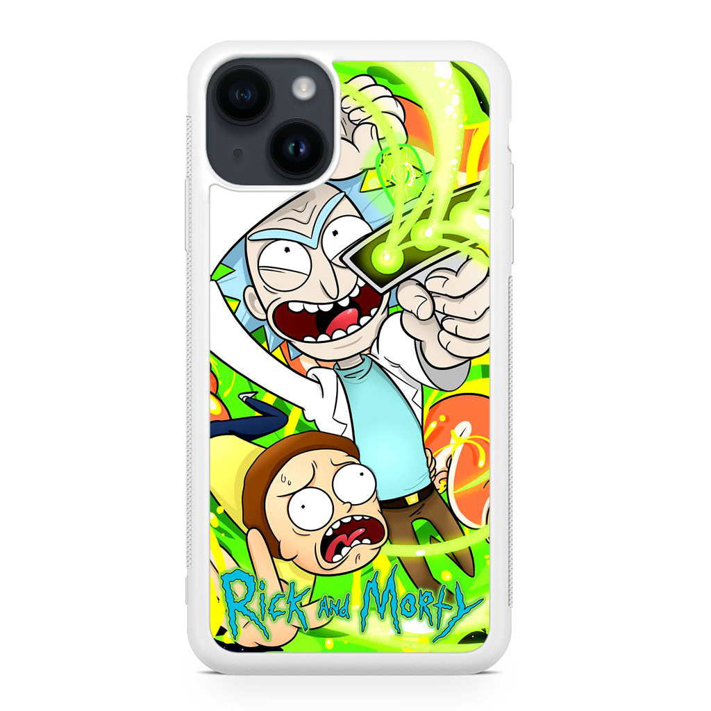 Rick And Morty Shoot Portal Gun iPhone 14 / 14 Plus Case
