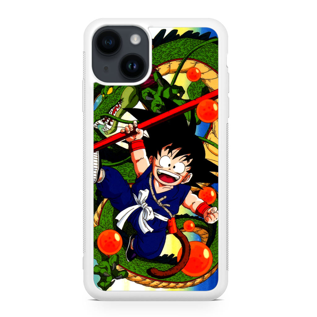 Shenlong And Little Goku Dragon Ball iPhone 14 / 14 Plus Case