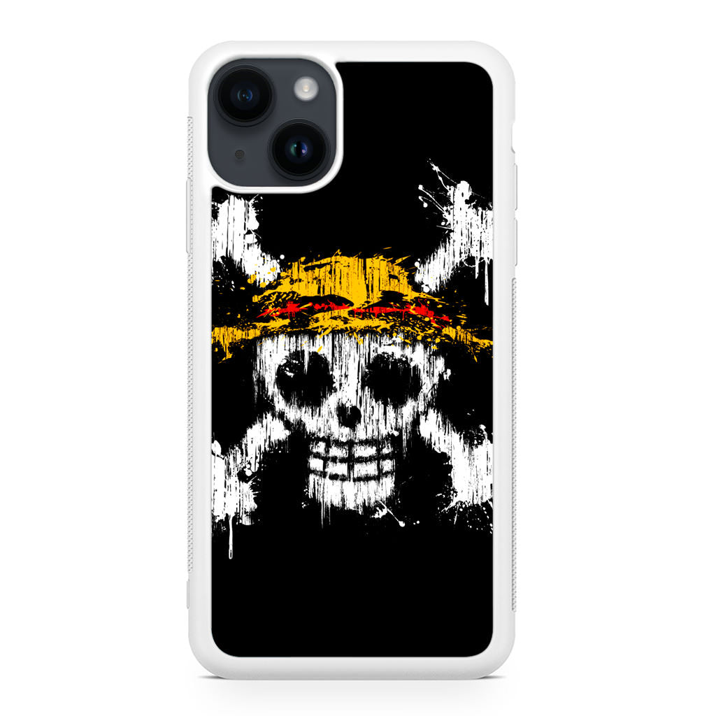 Straw Hat Pirate Logo Paint iPhone 14 / 14 Plus Case