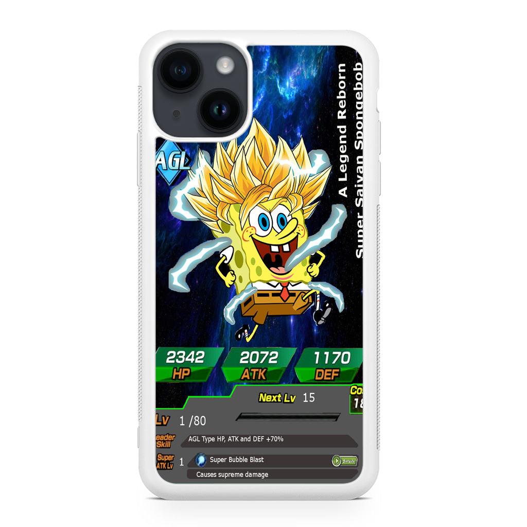 Super Saiyan Spongebob Card iPhone 14 / 14 Plus Case