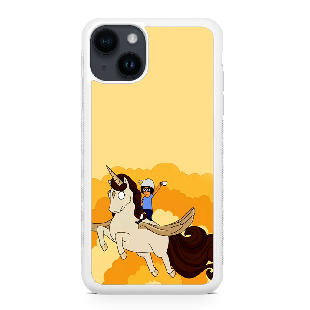 Tina Belcher And Unicorn iPhone 14 / 14 Plus Case