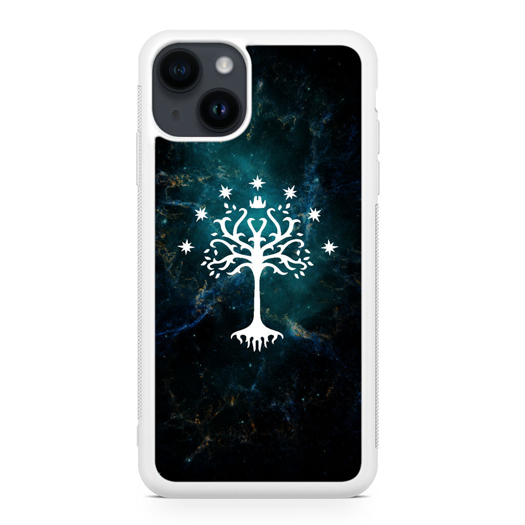 White Tree Of Gondor In Space Nebula iPhone 14 / 14 Plus Case